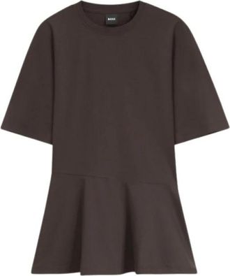 HUGO BOSS Tops > T-shirts - Dames - T-shirts - Bruin - L - Tops