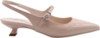 Nero Giardini Schoenen, Dames, Beige, 37 EU, Leer, Elegante Slingback Schoenen met Venzone Detail