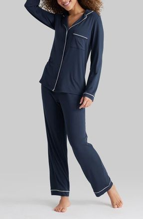 Tommy John Piped Pajamas in Blue at Nordstrom, Size X-Large