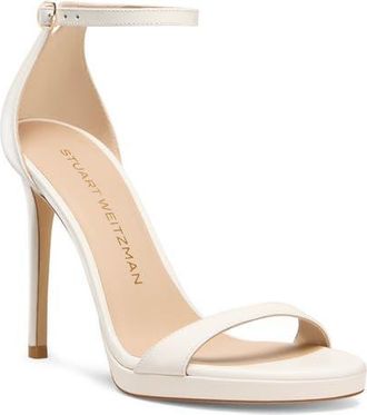 Stuart Weitzman Nudist Platform Sandal in Cream at Nordstrom, Size 5.5