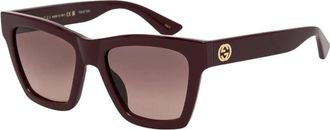Gucci Gg 1714S Zonnebril - Dames - Zonnebrillen - Rood - 54 MM - Accessoires