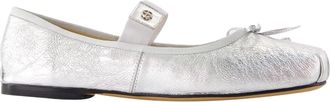 Anine Bing Jolie Flat Shoes - ANINE BING - Leather - Silver
