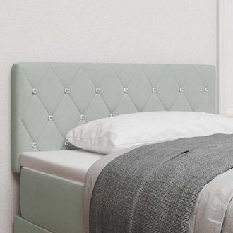 vidaXL Vidaxl - Testiera led Argyle con testiera Grigio chiaro 100 cm Velluto