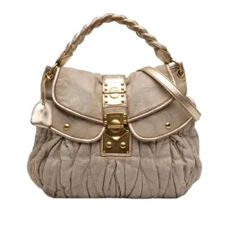 Miu Miu Pre-owned Handbags, female, Beige, Size: ONE SIZE Pre-owned Coffer