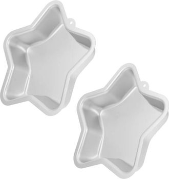 OEM Moldes Para Pasteles Con Forma De Estrella, Inoxidables, 2 Unidades