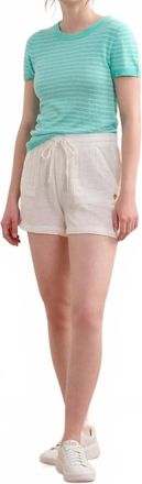 Hatley Simone Knit Tee In Teal Stripes