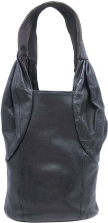 VBC Casa Black Leather Pouch Tote Bag (Pre-Owned)