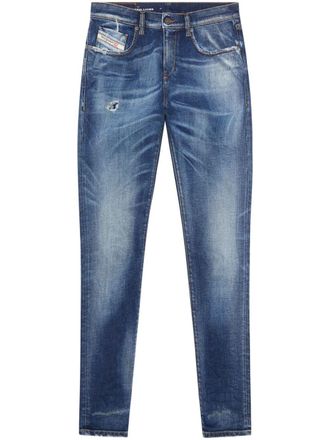 Diesel 2019 D-Strukt 09G89 slim-cut jeans - men - Cotton/Lyocell/Elastane/Fabric - 29/32 - Blue
