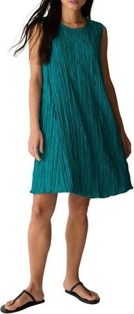 Eileen Fisher Sleeveless Silk A-Line Dress in Teal at Nordstrom, Size Xx-Small