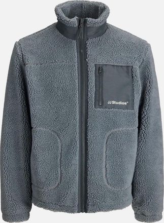 Jack & Jones Mens Jack & Jones JJE Soho Teddy jacket STORMY WEATHER - Grey - Size: 40/Regular