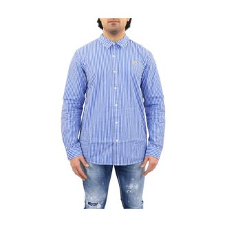 Daily Paper Clothing Blauw/Wit Mambo Shirt - Heren - Casual Overhemden - Blauw - XL - Overhemden