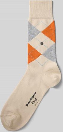 Burlington Socken mit Logo-Detail Modell King in Sand, Gr&ouml;&szlig;e 40-46