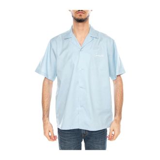 Carhartt Work in Progress S/S Delray Shirt - Heren - Korte mouwen Overhemden - Blauw - XL - Overhemden