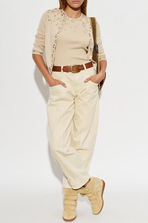 Isabel Marant Top Apoline, Womens, Cream