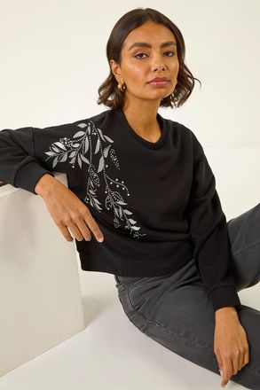 Roman Floral Print Sweatshirt