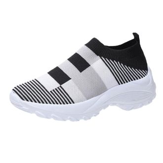 Generic Women Orthopedic Walking Trainers Womens Wide Fit Lightweight Shoes Color Breathable Mesh Sports Outdoor Shoes Mixed Runing Womens Black Sneakers Whit
