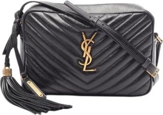 Saint Laurent Pre-owned LOU Monogram Leren Schoudertas - Dames - Vintage Schoudertas - Zwart - ONE Size - Leer - Vintage