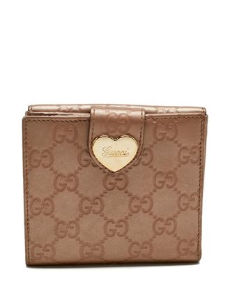 Gucci leather heart wallet - Neutrals