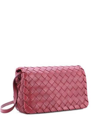 Bottega Veneta Convertible Flap Shoulder Bag Intrecciato Nappa Small crossbody bag - Rood