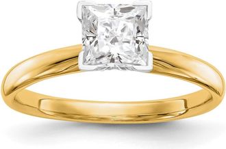 Diamond2Deal 14k Two-tone Lab Grown Diamond Wedding Band Ring 1/2Ct Clarity- VS Color- G-H