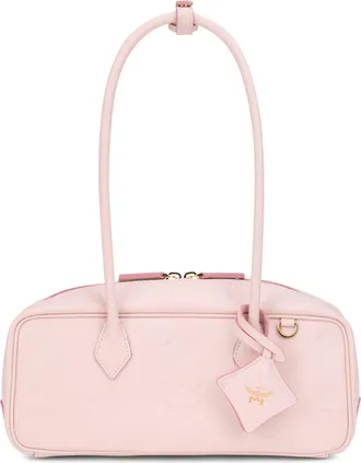 MCM Womens Leather Handbag Lotus Pink Cow Hide Handbags Hand Bags