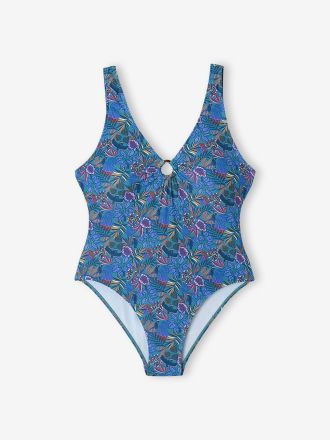 Vertbaudet Damen Badeanzug Familien-Capsule LIBERTY blau