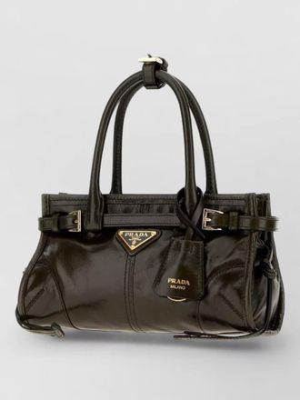 Prada bonnie mini leather clutch bag