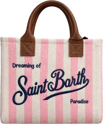 Saint Barth Tote Bags, female, Pink, Size: ONE SIZE Vanity Mini Shoulder Bag