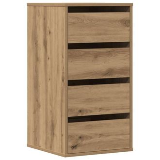 Berkfield Home Corner Chest of Drawers Artisian Oak 40x41x76 cm Engineered Wood in Brown | Size: 40 x 41 x 76 cm