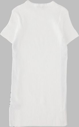 Balmain Logo-Embroidered Cotton Dress - White