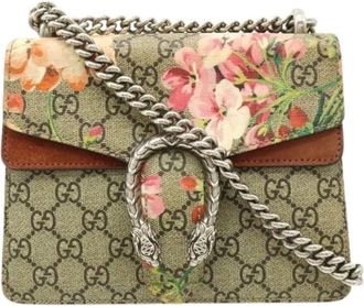 Gucci Pre-owned Dionysus GG Blooms Gecoat Canvas Mini Schoudertas - Dames - Vintage Schoudertas - Veelkleurig - ONE Size - Su&egrave;de - Vintage