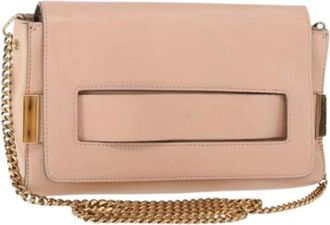 Chlo&eacute; Pre-owned Cross Body Bags, female, Pink, Size: ONE SIZE Pre-owned Elle Chain Clutch