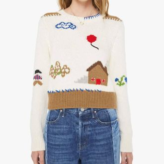 Mother Shrunken Pulllover Crewneck Sweater In Little House On The Prairie