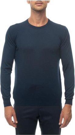 Kiton Kasjmier Zijde Pullover Gemaakt in Itali&euml; - Heren - Cashmere truien - Blauw - L - Kasjmier - Truien & Vesten