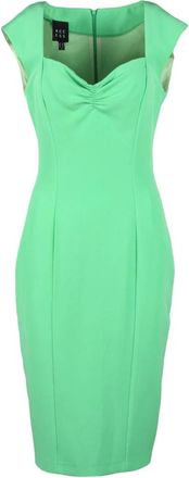 Access Fashion Midi Jurk - Dames - Casual kleedjes - Groen - L - Polyester - Kleedjes