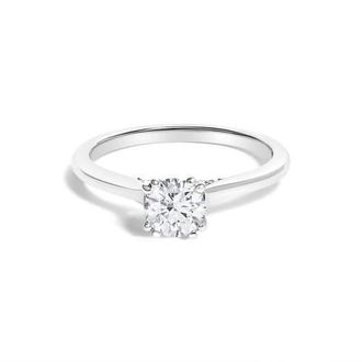House of Brilliance 14K White Gold 7/8 Cttw Lab Grown Diamond Solitaire Cathedral Style Engagement Ring at Nordstrom, Size 10