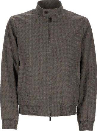 Emporio Armani Textured Pattern Blouson Jacket