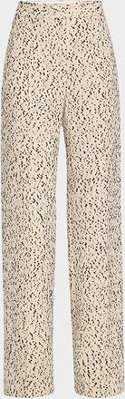 Adam Lippes Dalmatian Tweed Wide-Leg Pants
