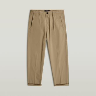 G-Star Pleated Relaxed Tapered Chino - Beige - Heren