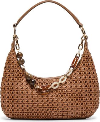 Dolce Vita Poppie Woven Faux Leather Shoulder Bag in Saddle at Nordstrom