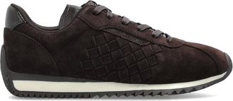 Michael Kors Schoenen, Dames, Bruin, 38 EU, Katoen, Rhodes Woven Suede Trainer