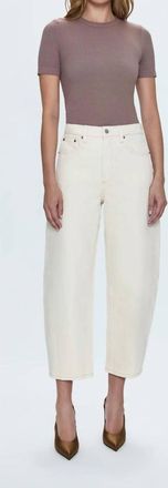 Pistola Denim Eli High Rise Arched Leg Pants In Ecru