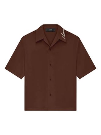 Amiri short-sleeve camp-collar shirt - Brown