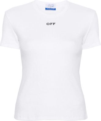 Off-white Off Stamp Rib Basic T-Shirt Wei&szlig; Schwarz