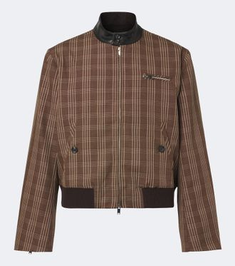 Wales Bonner Axis checked virgin wool jacket