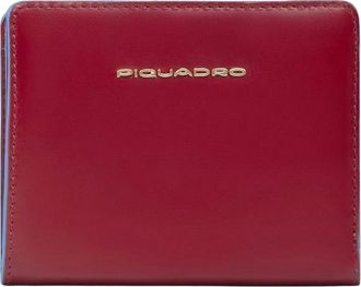 Piquadro Kleine Bifold Portemonnee - Dames - Portefeuilles - Rood - ONE Size - Leer - Accessoires