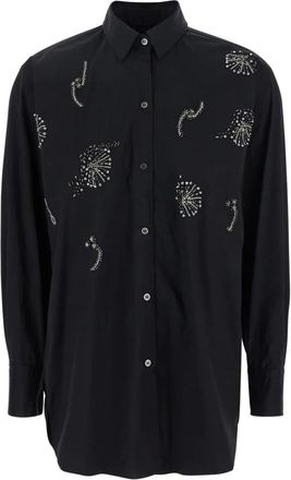 Pla&icirc;n Plain, Dames, Blouses & Shirts, Zwart, Maat: M Katoen