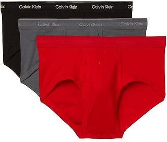 Calvin Klein Underwear Cotton Classics 3-Pack Brief Mens Underwear Turbulence /Adrenaline Rush/Black : MD