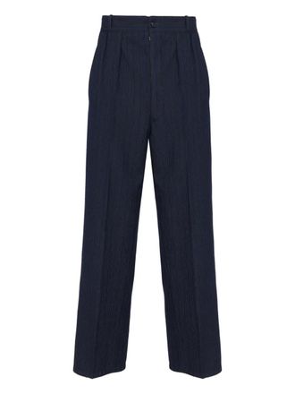 Maison Margiela pleated pinstripe pants - women - Wool - 40 - Black