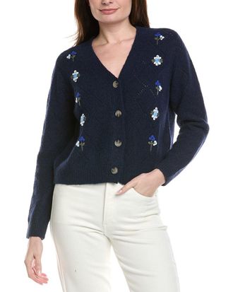 CeCe by Cynthia Steffe Cece Wool-Blend Pointelle Cardigan